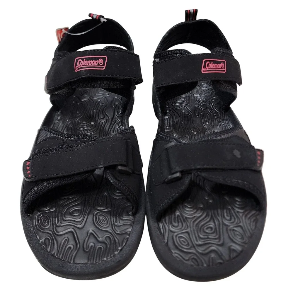 NWT Coleman Lanai Men's Black Outdoor Hook & Loop Sport Sandals Size‎ 13
